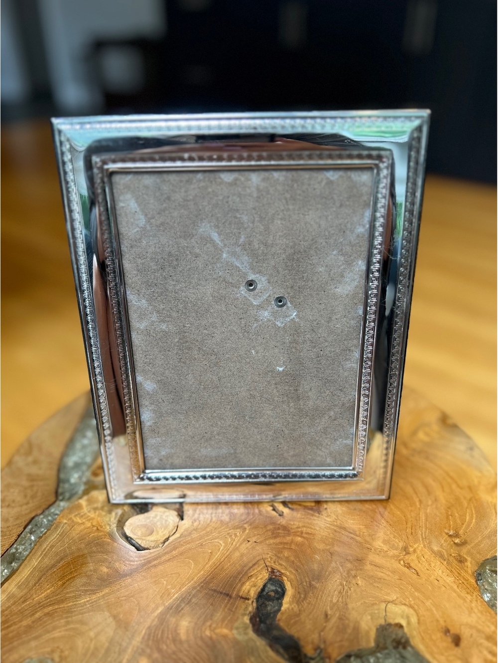 Beltrami Silver-Plated Decorative Photo Frame with Intricate Border ITALY